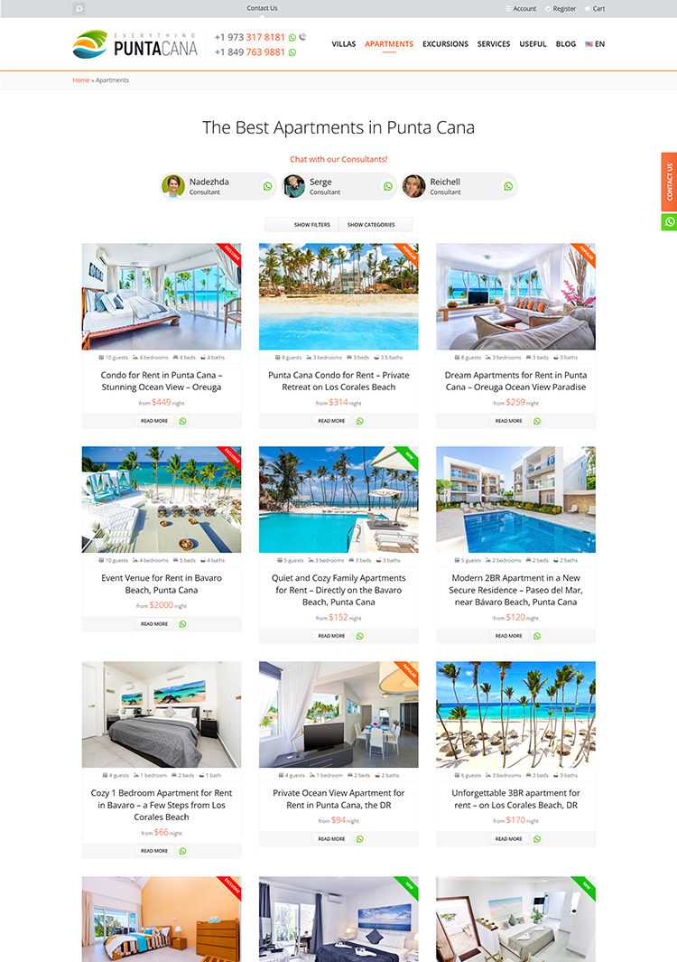 Vacation Rental Website – Fast Start - Hospitality Management in Punta Cana
