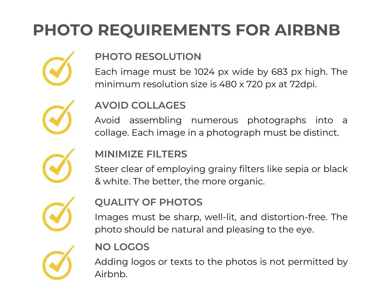 Photo Requirements for Airbnb
