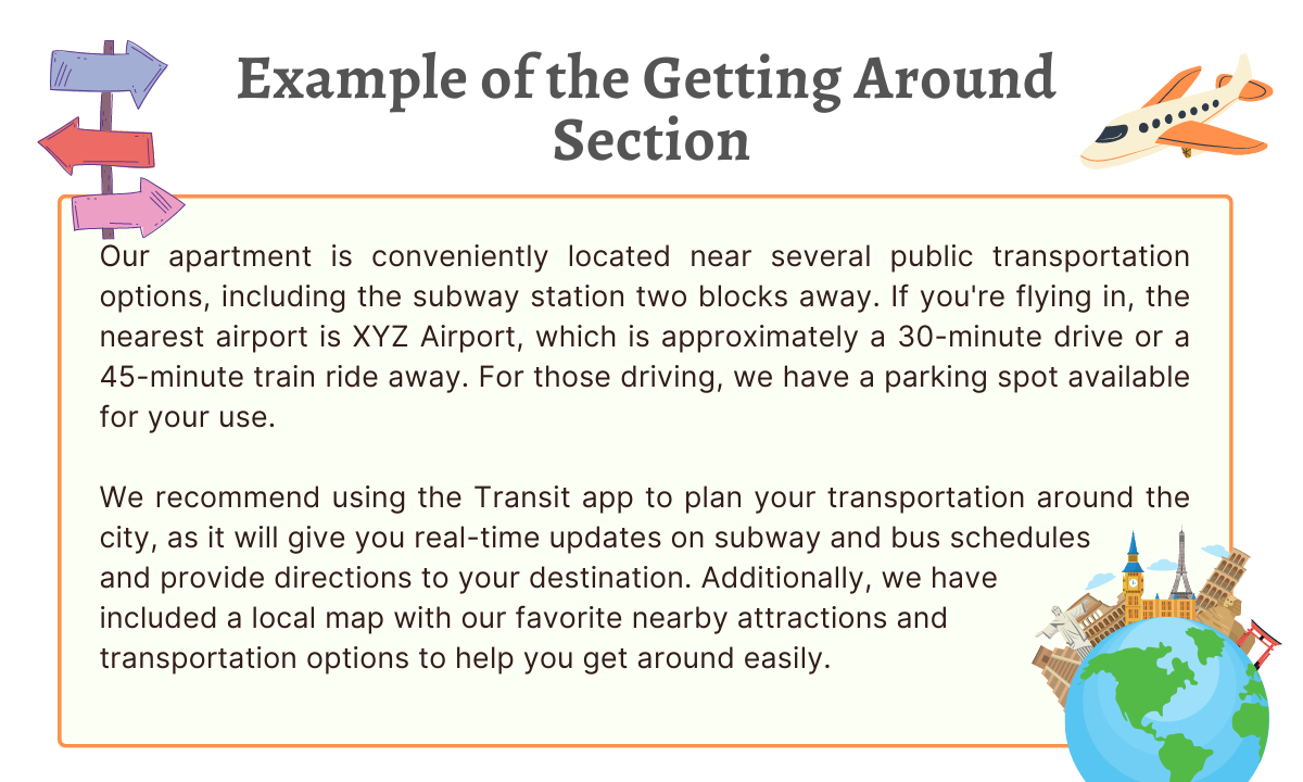 Getting Around for an Airbnb listing