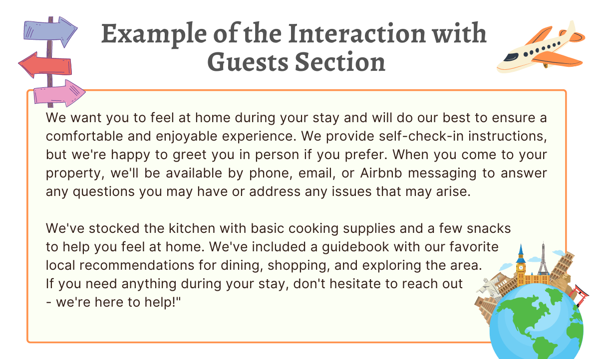 Interaction with guests for Airbnb 