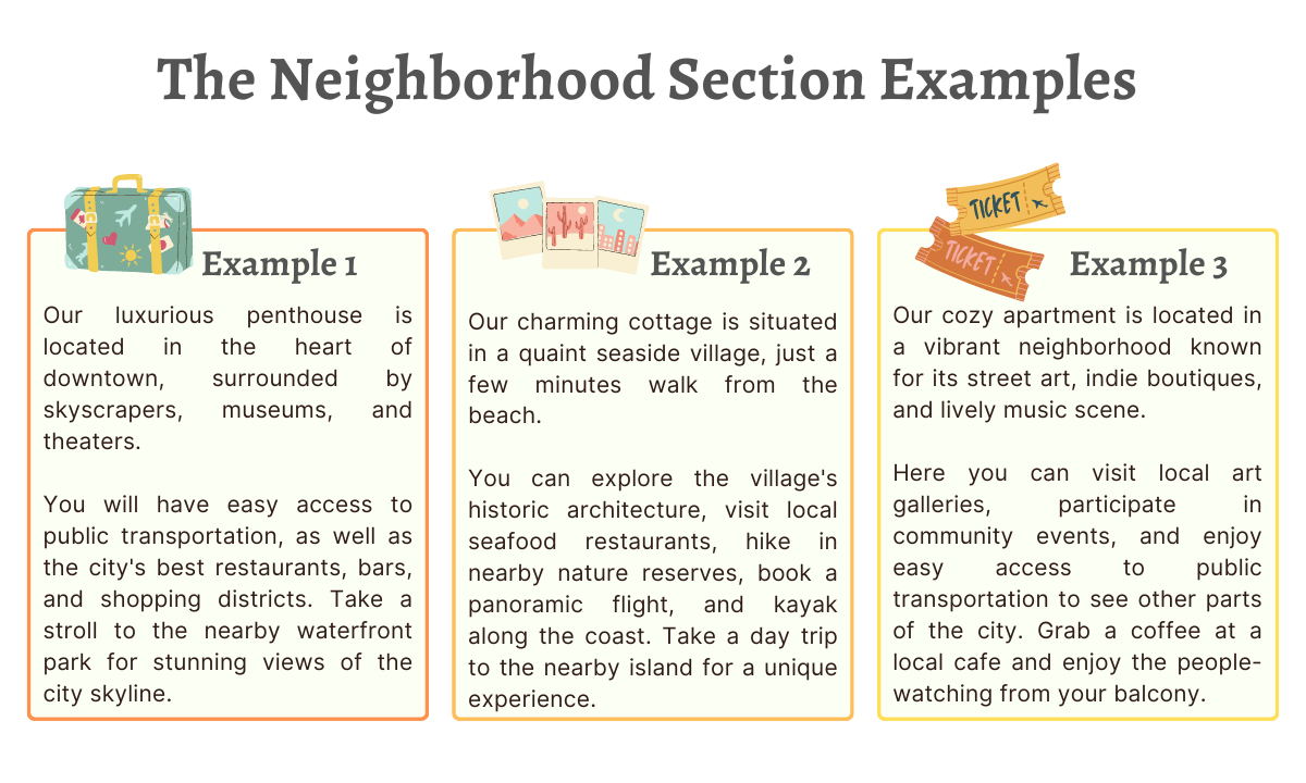 Example of the neighborhood section for Airbnb