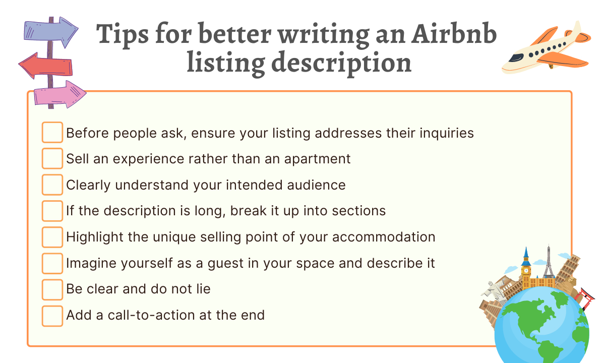 Airbnb listing description tips