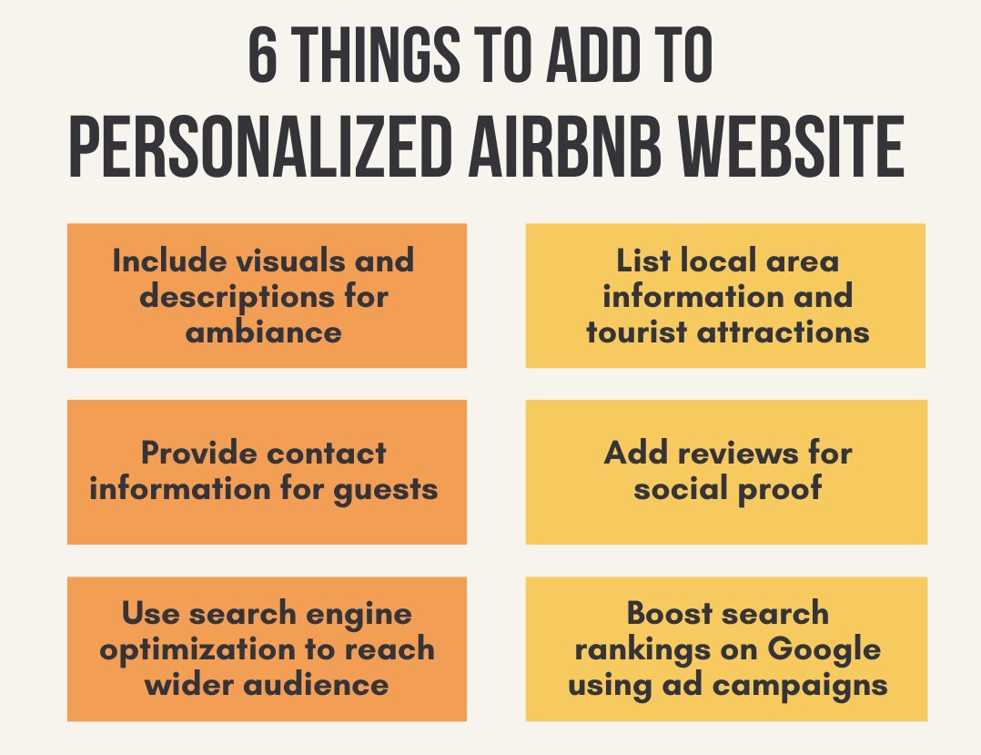 6 things to add to personalized Airbnb website
