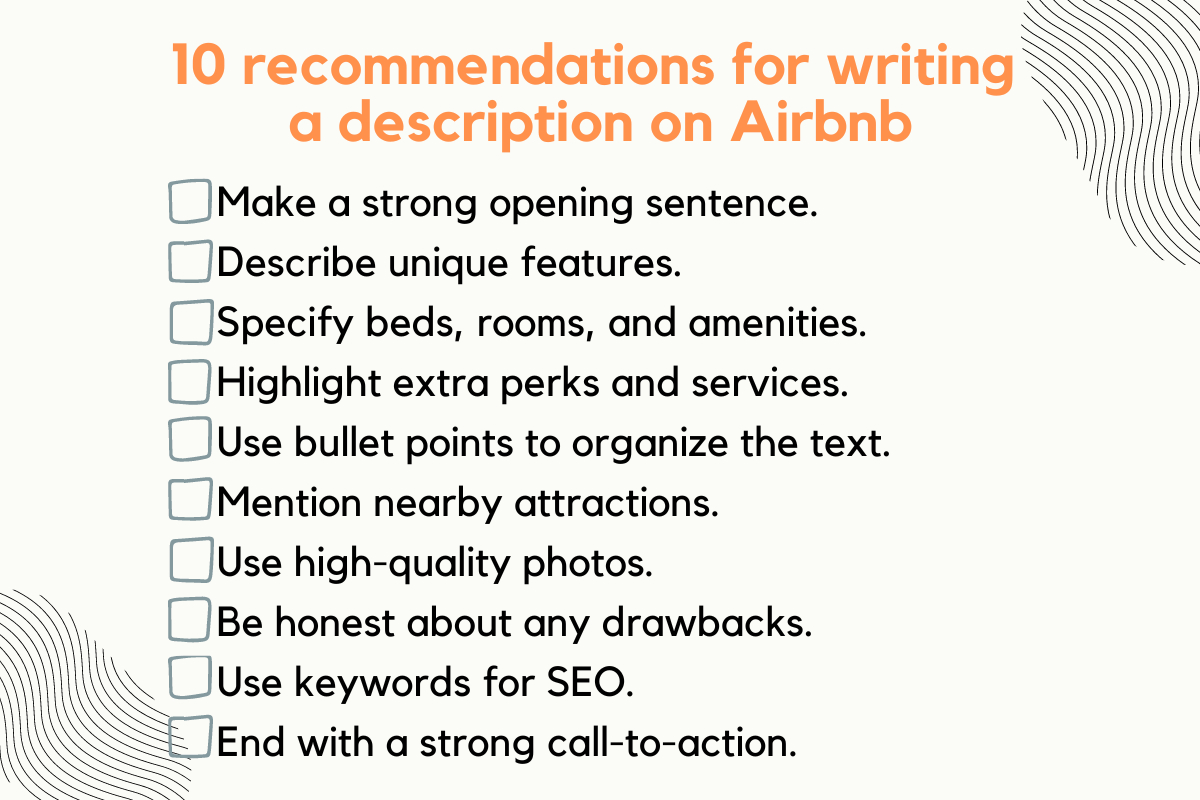 Airbnb description recommendations