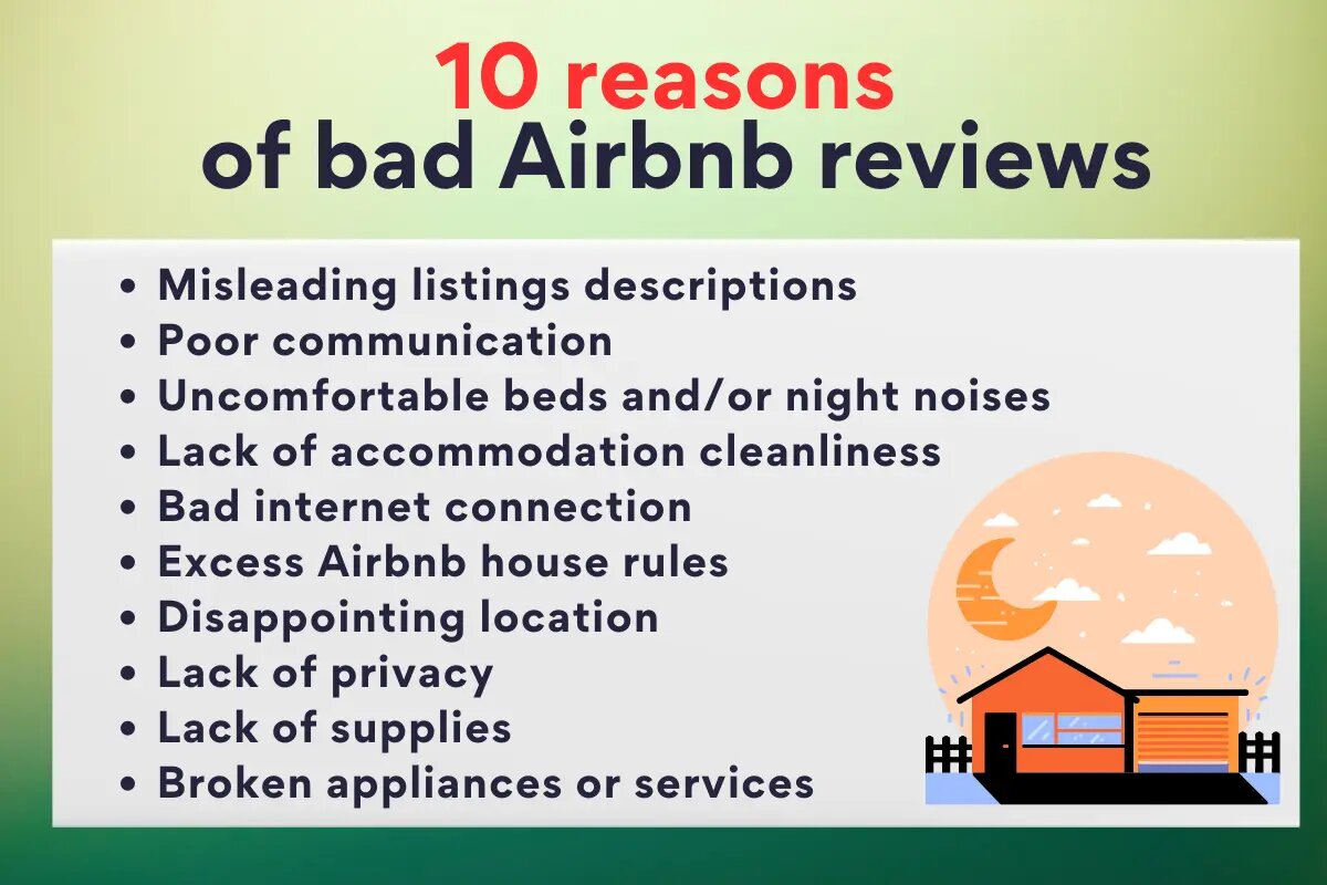 reasons of bad airbnb reviews