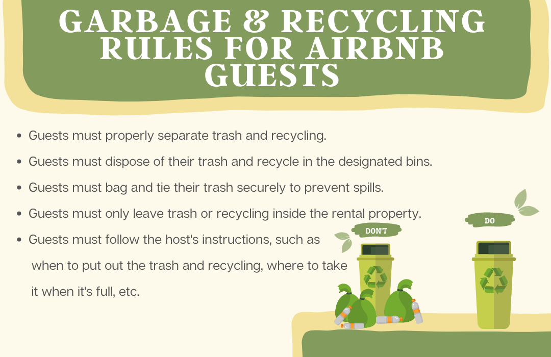 garbage rules for Airbnb listings