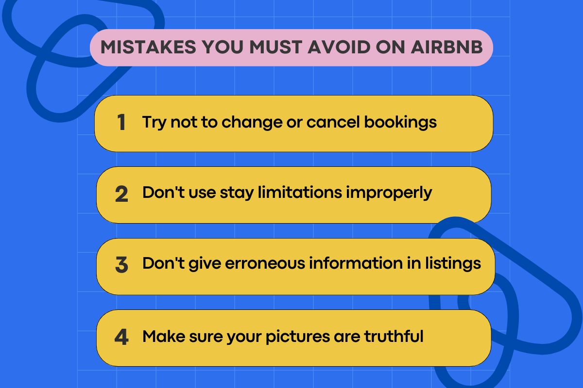 Mistakes on airbnb when publishing listings