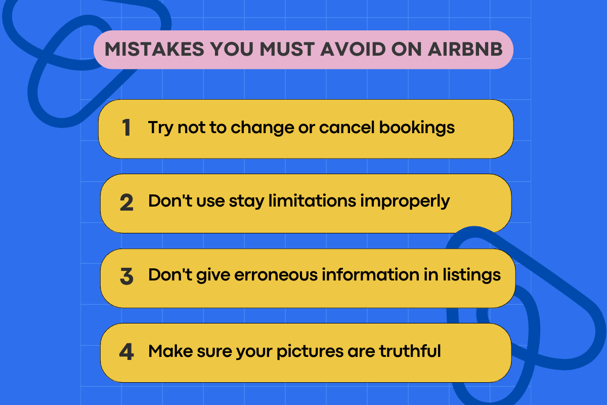 Mistakes on airbnb when publishing listings