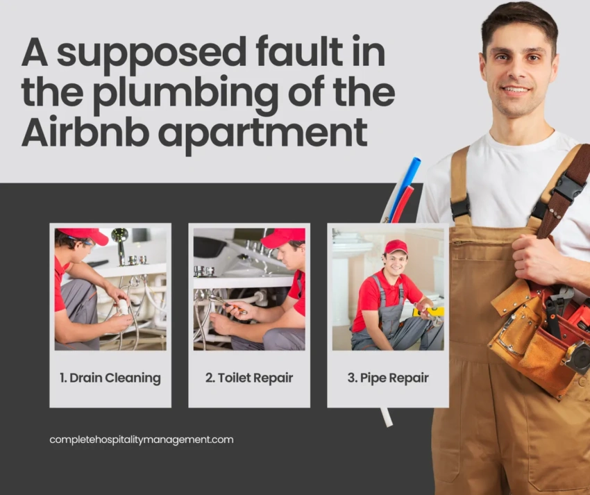 One of the Airbnb scams - apartment plumbing