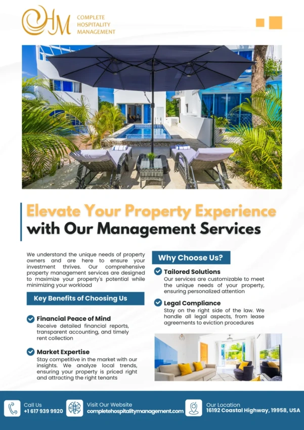 Vacation rental and property management services