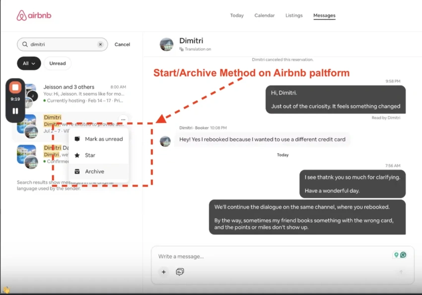 Using the Star and Archive method for lead qualification in vacation rental revenue management