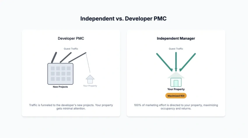 Comparison of independent manager versus developer agency